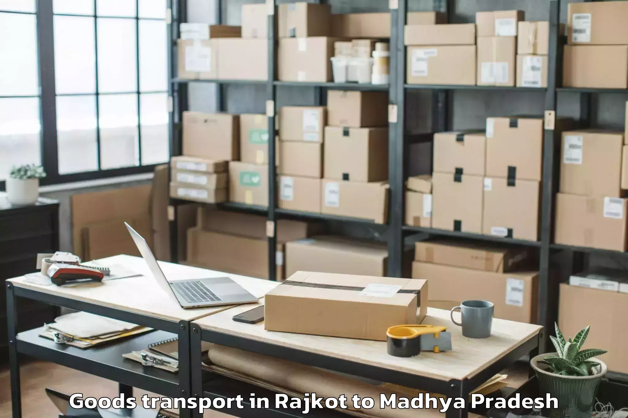 Affordable Rajkot to Jaithari Goods Transport